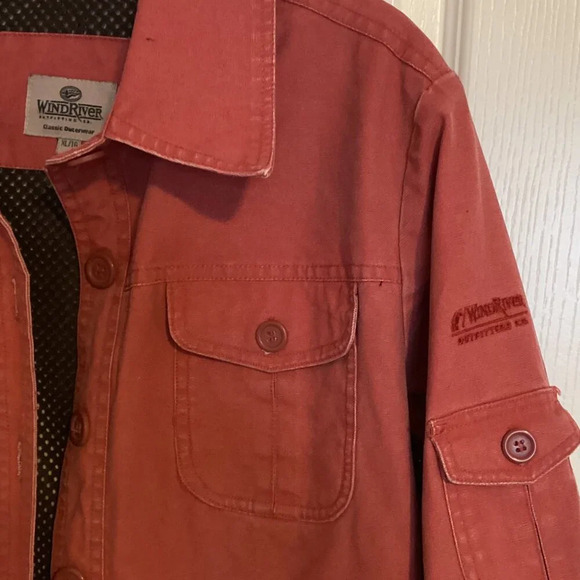 Windriver Classic Outerwear Women's Red Denim Jean Jacket Size XL Pockets - Picture 2 of 16